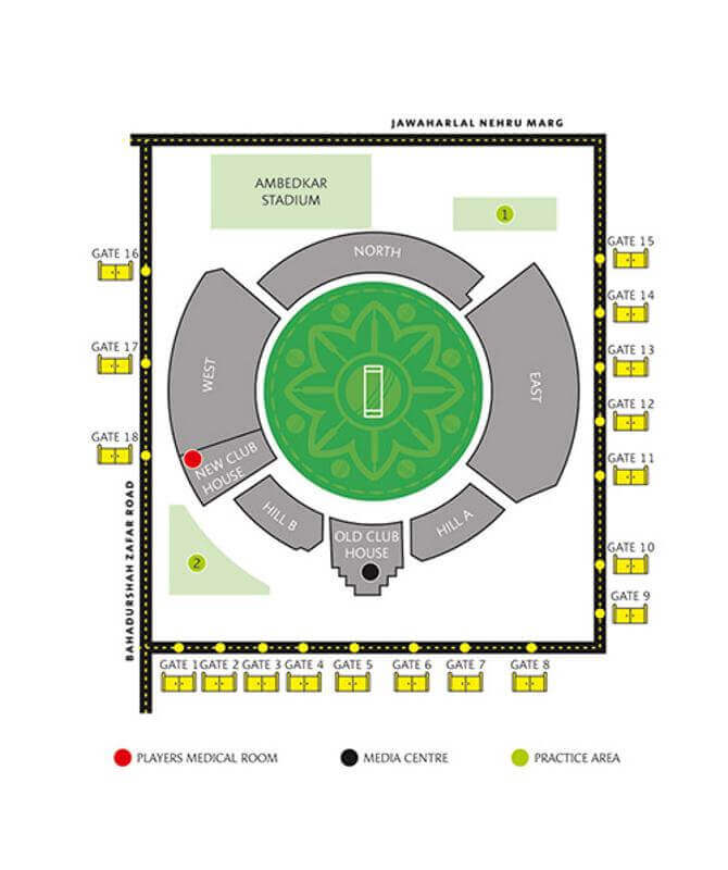 Arun Jaitley Stadium Seating Plan