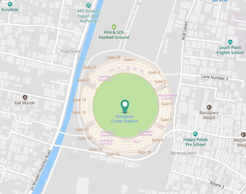 Barsapara Cricket Stadium Map