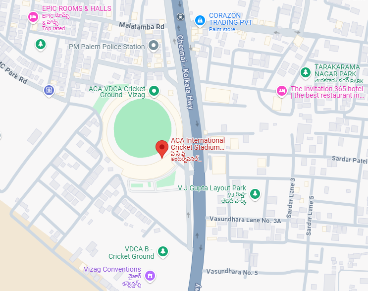 Dr YS Rajasekhara Reddy ACA-VDCA Cricket Stadium Visakhapatnam Seating Plan