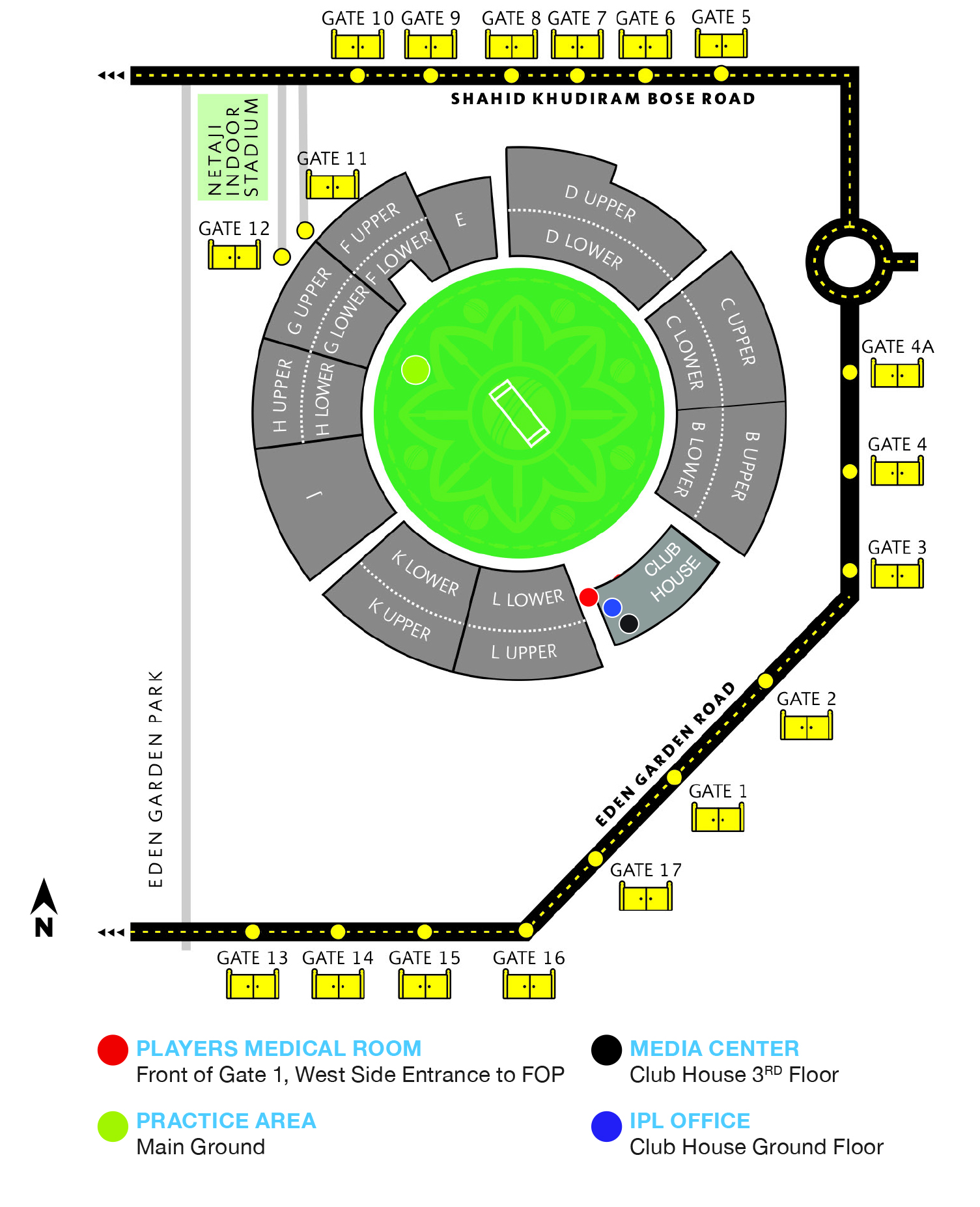 Eden Gardens Seating Plan